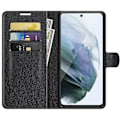 Miniatyrbillede 4 af 5: Wallet Design Læder Telefon Cover Folio Flip Cover med Støttefod til Samsung Galaxy S21 FE Multicolor Style A