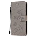 Miniatyrbillede 2 af 5: Præget Sommerfugl Blomst Læder Wallet Stand Telefon Cover til Samsung Galaxy Xcover 5 Multicolor Style B