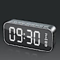 Miniatyrbillede 2 af 2: Multifunktionel LED Digital Vækkeur, Bluetooth Højttaler, Natbord/Skrivebord Lysende Elektronisk Musikboks black