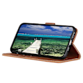 Miniatyrbillede 2 af 5: KHAZNEH Læder Wallet Mobiltelefon Cover til Samsung Galaxy A15 4G (Retro Tekstur) Multicolor Style D