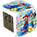 Miniatyrbild 1 av 5: Mario 7 Colors ändrar digital väckarklocka med tid, temperatur, alarm, datum (kartlopp) Rocket Travel