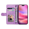 Miniatyrbillede 2 af 5: KT Læder Serie-1 Til iPhone 16 Etui Farvesplejsning Tegnebog PU Læder Telefon Cover Multicolor Style E