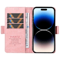 Pikkukuva 2 / 5: YIKATU YK-005 iPhone 14 Pro Folio Flip -suojakotelo PU-nahkaa, pehmeäpintainen jalustallinen lompakkokotelo Multicolor Style G