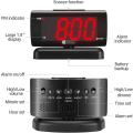 Miniatyrbild 3 av 5: Väckarklocka för sovrum 5" stor led digital klocka för seniorer, dimbara enkla väckarklockor för sovrum, volymjusterbar/snooze/batteribackup/swi