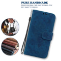 Miniatyrbillede 4 af 5: Til Samsung Galaxy S23 Fe Stødsikkert Wallet Case Rose Præget Læder Stand Telefon Cover Blue