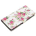 Miniatyrbillede 5 af 5: Pung etui i PU-læder med mønstertryk og stativ til Xiaomi Redmi Note 14 Pro 4G med rem Multicolor Red Flowers