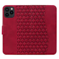 Miniatyrbild 5 av 5: För iPhone 15 Pro Fodral PU Läder Präglat Ställ Plånbok Telefonskal Multicolor Style C
