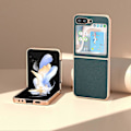 Pikkukuva 2 / 5: Samsung Galaxy Z Flip5 5G Liukumaton Aito Lehmännahka+PC Galvanointi Puhelinkotelo Multicolor Style C