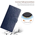 Miniatyrbillede 4 af 5: Til Samsung Galaxy A05s 4G Etui PU Læder Y-formet Linje Præget Wallet Telefon Cover Multicolor Style C