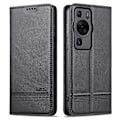 Miniatyrbild 1 av 5: Azns för Huawei P60 / P60 Pro Pu läder phone case Plånboksställ anti-scratch smartphone cover Black