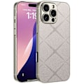 Pikkukuva 1 / 5: GKK iPhone 16 Pro -kotelo, tekstuuroitu PU-nahkapäällysteinen TPU+PC sormenjälkiä hylkivä puhelinkotelo - Harmaa Multicolor Titanium Grey