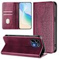 Pikkukuva 3 / 5: Oppo K13 5G -lompakkokotelot, retrokuvioitu RFID-suojattu nahkainen puhelinkotelo Multicolor Wine Red