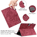 Miniatyrbilde 5 av 5: For Samsung Galaxy Tab A9 Lærdeksel Søtt Tigeravtrykk Justerbart Stativ Nettbrettveske Multicolor Style G