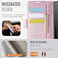Miniatyrbild 4 av 5: För Samsung Galaxy A33 5G Fodral AUTSPACE A11 RFID-blockerande Retro Läder Mobiltelefon Plånboksfodral Multicolor Pink