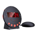 Miniatyrbild 1 av 5: 3-i-1 vibrerande larm Blinkande ljus Led väckarklocka Snooze Bed Shaker Wake Up Ringing För tunga sovande döva Senior USB laddare USB Model
