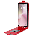 Pikkukuva 2 / 5: iPhone 16e -kotelo korttipaikoilla, pystysuuntainen läppä, nahkainen puhelinkotelo - musta Multicolor Red