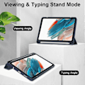 Pikkukuva 3 / 5: Samsung Galaxy Tab A9 Kotelo PU+TPU+Akryyli Läpinäkyvä Takakansi Tabletille Kynäpaikalla Multicolor Style C