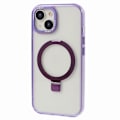Pikkukuva 3 / 5: Läpinäkyvä TPU+PC suojakuori iPhone 15 Plus -puhelimelle, näkymätön jalusta ja magneettinen puhelinkuori Multicolor Style B