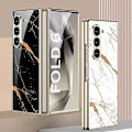 Miniatyrbillede 3 af 5: GKK Etui til Samsung Galaxy Z Fold6 5G Elektroplettering Trykt Mønster Hærdet Glas+PC Telefoncover Multicolor Style C
