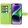 Pikkukuva 2 / 5: Puhelinlaukku jalustalla iPhone 15 Plus -puhelimelle, PU-nahkainen lompakkokotelo Multicolor Style F