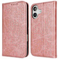 Miniatyrbillede 1 af 5: PU-læder kalveskinds tekstureret magnetisk lukning smartphone cover til iPhone 16 Plus Multicolor Style H