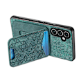Miniatyrbillede 3 af 5: Til Samsung Galaxy S23 FE Etui med Præget Mønster Kortholder Støtteben Læder Bagcover Multicolor Style C