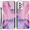 Miniatyrbillede 1 af 5: PU-læder telefoncover med marmorprint og flip-stander til Samsung Galaxy A33 5G Multicolor Style A