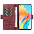 Miniatyrbild 2 av 5: YIKATU YK-005 För Oppo A78 4G PU Läder Plånboksfodral Skinn-touch Ställ Flipskydd Multicolor Style G