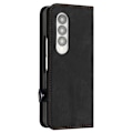 Miniatyrbild 5 av 5: För Samsung Galaxy Z Fold3 5g Pu Läder Phone case Korthållare Cover Sapphire