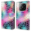 Pikkukuva 1 / 5: Xiaomi Redmi Note 14 Pro+ 5G -kotelo magneettilukolla, 3D-kuvioitu nahkalompakko puhelinkotelo Multicolor Maple Leaf