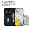 Miniatyrbillede 2 af 5: Præget Lily Blomst Cover til Nokia G42 Læder Wallet Stødsikkert Stativ Telefon Cover Multicolor Style A