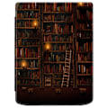 Pikkukuva 4 / 5: PocketBook InkPad Color 2/3 PB743 -lukulaitteen kotelo, kuvioitu PU-nahkainen läppäkansi Multicolor Library