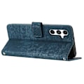 Miniatyrbillede 3 af 5: Til Samsung Galaxy A36 5G Etui Prægede Linjer Læder Telefon Cover Foldbart Stativ Multicolor Style D