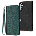 Miniatyrbild 1 av 5: YX0020 Plånboksfodral i Läder för Samsung Galaxy A15 5G Multicolor Blackish Green