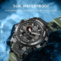 Miniatyrbild 4 av 5: Smael klockor för män 50 m vattentät klocka Alarm Reloj Hombre 1545d Dual Display Armbandsur Quartz Military Watch Sport Ny Herr CAMOARMYGREEN