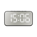 Miniatyrbild 1 av 5: Stor skärm LED digitala väckarklockor Elektronisk spegelklocka Snooze-funktion White