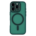 Pikkukuva 1 / 5: iPhone 16 Pro -kuori, yhteensopiva MagSafe-tekniikan kanssa, TPU+akryylinen mattapintainen puhelinkuori lasisella linssisuojakalvolla Multicolor Dark Green