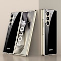 Miniatyrbillede 2 af 5: GKK Etui til Samsung Galaxy Z Fold6 5G Elektroplettering Trykt Mønster Hærdet Glas+PC Telefoncover Multicolor Style H