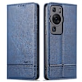 Miniatyrbild 1 av 5: Azns för Huawei P60 / P60 Pro Pu läder phone case Plånboksställ anti-scratch smartphone cover Blue