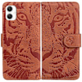 Miniatyrbillede 1 af 5: Til Samsung Galaxy A06 Etui Tiger Prægning Læder Wallet Telefon Cover Multicolor Style D