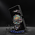 Miniatyrbillede 4 af 5: TPU+PU Læder Flip Telefon Cover Til Xiaomi Redmi 14C 4G/14R 5G/Poco C75 4G Mønster Printet Multicolor Style C