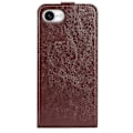 Pikkukuva 5 / 5: iPhone 16e -kotelo korttipaikoilla, pystysuuntainen läppä, nahkainen puhelinkotelo - musta Multicolor Brown
