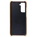 Miniatyrbillede 4 af 4: KSQ Glat PU Læder Overfladebelagt PC Telefon Cover til Samsung Galaxy S22 5G Multicolor Style A