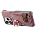 Pikkukuva 3 / 5: Y2 iPhone 16 Pro Max -puhelinkotelo, jossa sormipidike, jalusta, korttipaikka ja nahkainen takakansi Multicolor Date Apricot