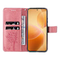 Miniatyrbild 2 av 5: KT Imprinting Flower Series-3 Fodral för Xiaomi 14T Pro Katt Träd Mönster Flip Läder Telefonskydd Multicolor Style A