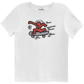 Miniatyrbild 1 av 3: Keith Haring Skateboard Figur Baby Rib T-shirt för kvinnor-vuxna, 3xl White 3XL
