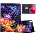 Miniatyrbild 1 av 5: Stativfodral med mönstertryck i läder för Lenovo Tab M11/Xiaoxin Pad 11 2024 med Auto Wa Multicolor Nebula