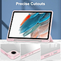 Pikkukuva 4 / 5: Kirkas takakansi Samsung Galaxy Tab A9+ PU+TPU+Akryyli tablettikotelolle kynäpaikalla Multicolor Style F