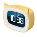 Miniatyrbillede 1 af 3: Lille natlampe smart tidsalarm ur fra natten med sovende soveværelse sengebordsalarm ur tegneserie sengebords blødt lys vække elektronisk ur