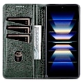Pikkukuva 2 / 5: AZNS Xiaomi Redmi K70 Ultra -kotelo, lehmännahkajäljitelmä PU-nahkainen lompakkokotelo- Multicolor Green